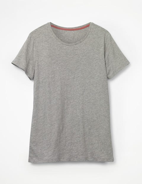 The Cotton Crew Neck Tee - Grey Marl The Cotton Crew Neck Tee - Grey Marl