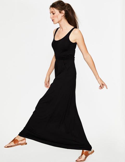 Diana Jersey-Maxikleid - Schwarz Diana Jersey-Maxikleid - Schwarz