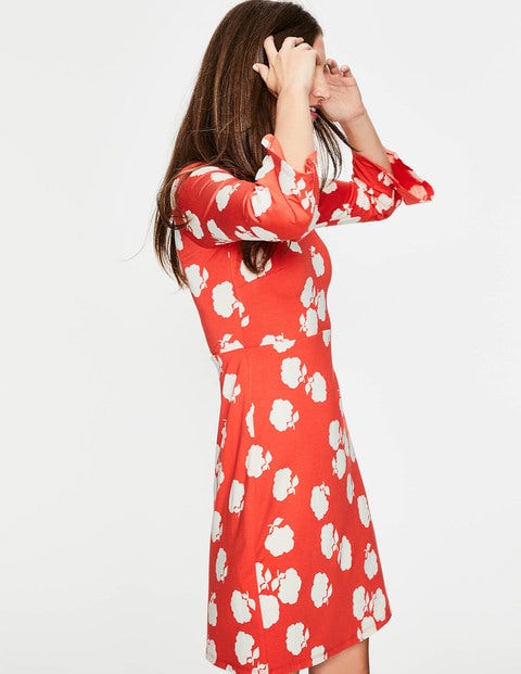 Miriam Jersey Tunic - Rosehip Woodblock Floral Miriam Jersey Tunic - Rosehip Woodblock Floral
