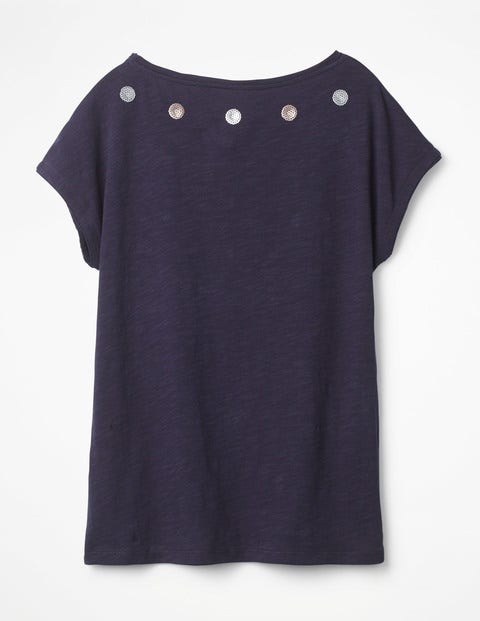 Natalie Jersey Tee - Navy/Pewter Natalie Jersey Tee - Navy/Pewter