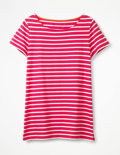 Short Sleeve Breton - Carnival Pink/Ivory Short Sleeve Breton - Carnival Pink/Ivory