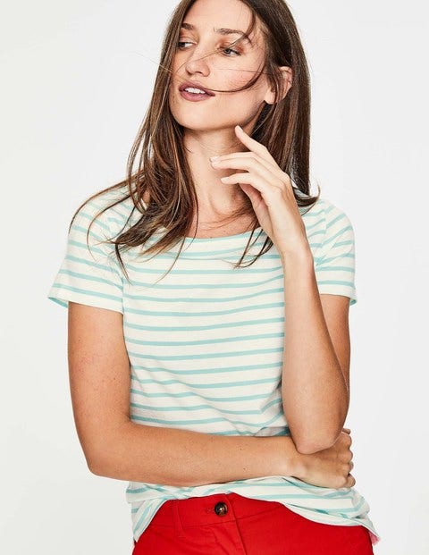 Short Sleeve Breton - Ivory/Ripple Short Sleeve Breton - Ivory/Ripple