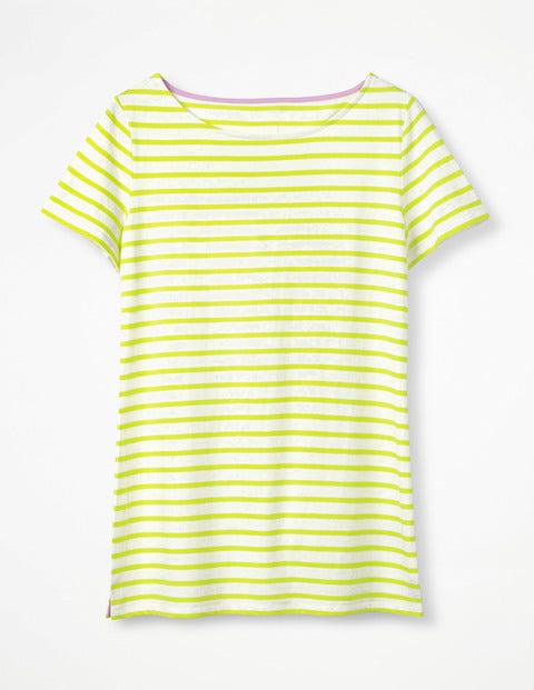 Short Sleeve Breton - Ivory/Citrus Short Sleeve Breton - Ivory/Citrus