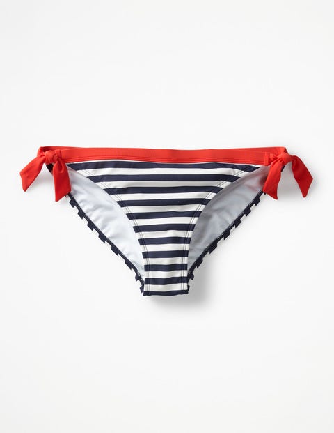 Tie Bikini Bottoms - Navy/Ivory Stripe Tie Bikini Bottoms - Navy/Ivory Stripe