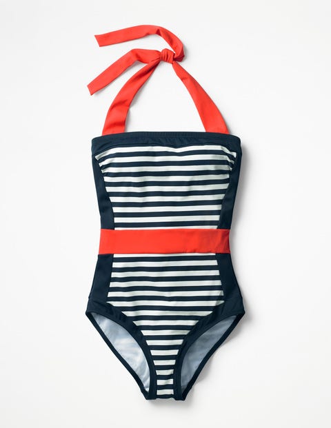 Santorini Swimsuit - Navy/Ivory Stripe Santorini Swimsuit - Navy/Ivory Stripe