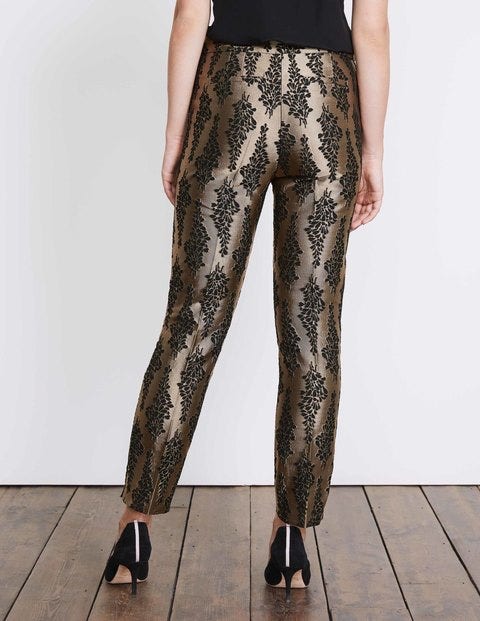 Jacquard Party Trousers - Black and Pewter Jacquard Jacquard Party Trousers - Black and Pewter Jacquard