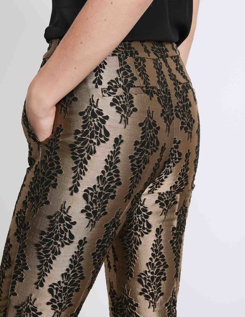 Jacquard Party Trousers - Black and Pewter Jacquard Jacquard Party Trousers - Black and Pewter Jacquard