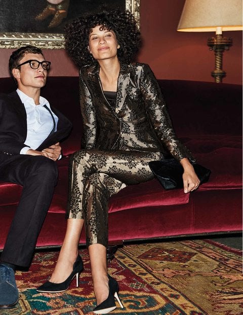 Jacquard Party Trousers - Black and Pewter Jacquard Jacquard Party Trousers - Black and Pewter Jacquard