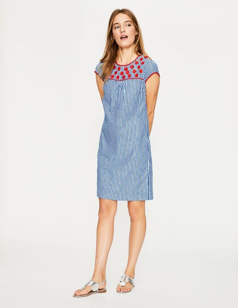Rosalind Dress - Klein Blue/Ecru Stripe Rosalind Dress - Klein Blue/Ecru Stripe