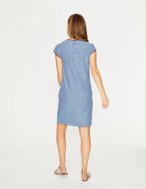 Rosalind Dress - Klein Blue/Ecru Stripe Rosalind Dress - Klein Blue/Ecru Stripe