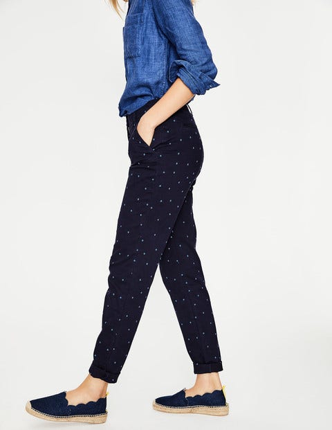Rachel Chinohose - Navy/Blassblau, Getupft Rachel Chinohose - Navy/Blassblau, Getupft
