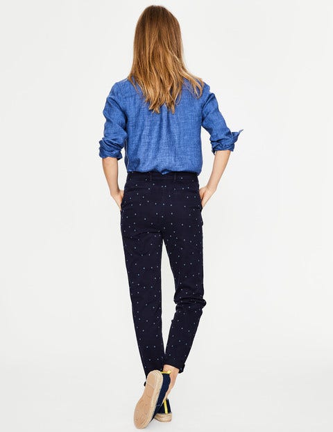 Rachel Chinohose - Navy/Blassblau, Getupft Rachel Chinohose - Navy/Blassblau, Getupft