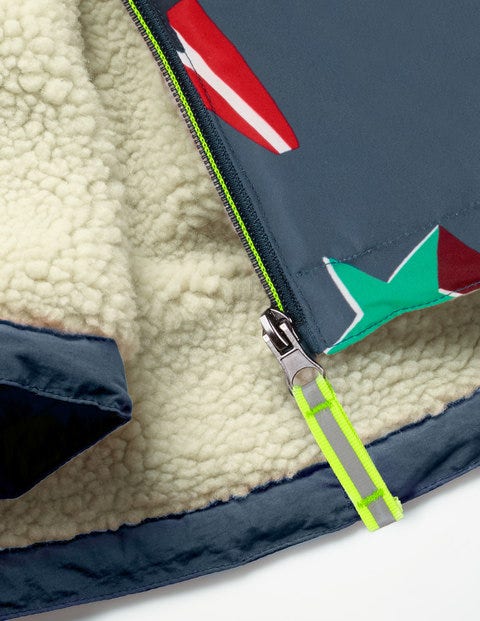 Sherpa-Lined Anorak - Robot Blue Superstar Sherpa-Lined Anorak - Robot Blue Superstar