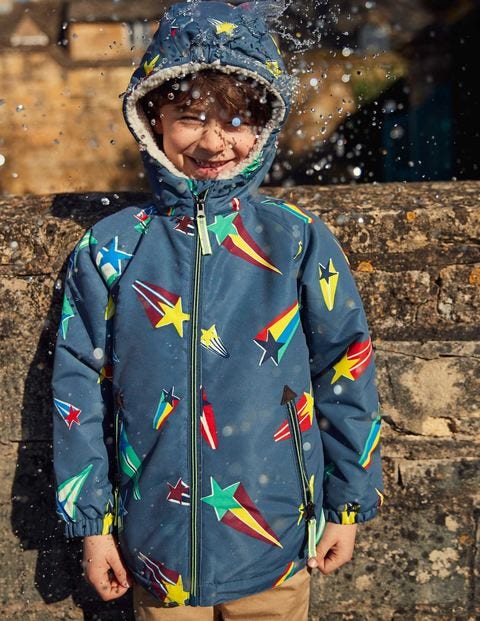 Sherpa-Lined Anorak - Robot Blue Superstar Sherpa-Lined Anorak - Robot Blue Superstar