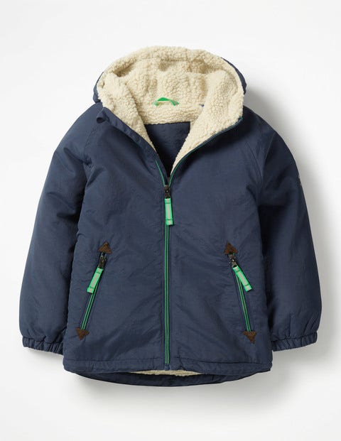 Sherpa-Lined Anorak - School Navy Sherpa-Lined Anorak - School Navy