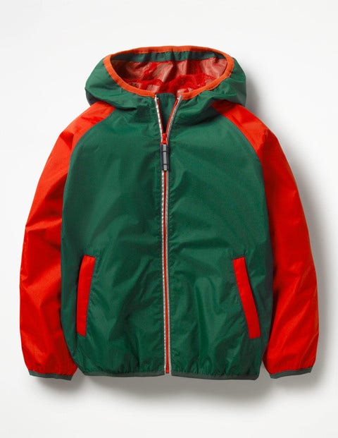 Packaway Waterproof Jacket - Scots Pine Green/Salsa Red Packaway Waterproof Jacket - Scots Pine Green/Salsa Red