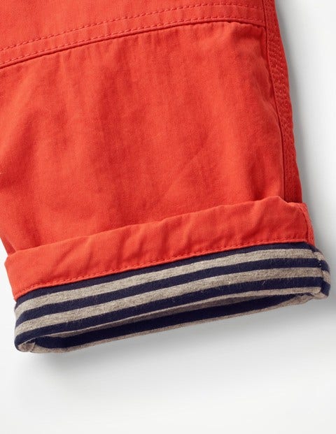 Lined Pull-On Cargos - Lava Orange Lined Pull-On Cargos - Lava Orange