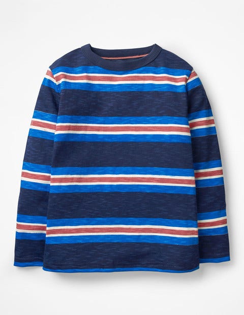 Stripy Slub T-Shirt - School Navy/Electric Blue Stripy Slub T-Shirt - School Navy/Electric Blue
