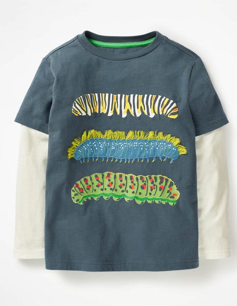 Creepy Crawly T-Shirt - Robot Blue Caterpillars Creepy Crawly T-Shirt - Robot Blue Caterpillars