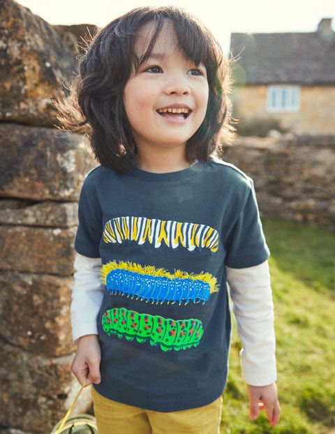 Creepy Crawly T-Shirt - Robot Blue Caterpillars Creepy Crawly T-Shirt - Robot Blue Caterpillars