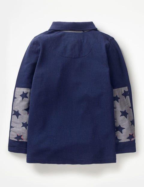 Long-Sleeved Pique Polo Shirt - Starboard Blue Long-Sleeved Pique Polo Shirt - Starboard Blue