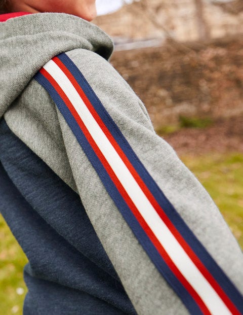 Appliqué Football Hoodie - Navy Marl Football Appliqué Football Hoodie - Navy Marl Football