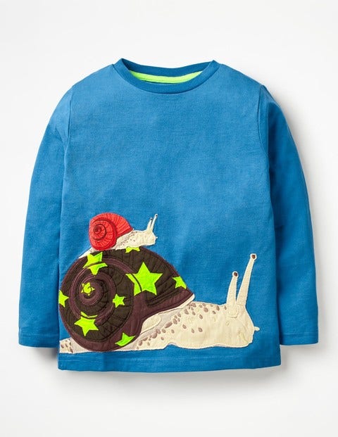 Go Wild Appliqué T-Shirt - Daphne Blue Snail Go Wild Appliqué T-Shirt - Daphne Blue Snail