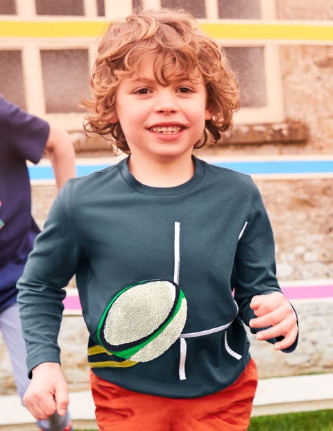 Bouclé Sports T-Shirt - Robot Blue Rugby Bouclé Sports T-Shirt - Robot Blue Rugby
