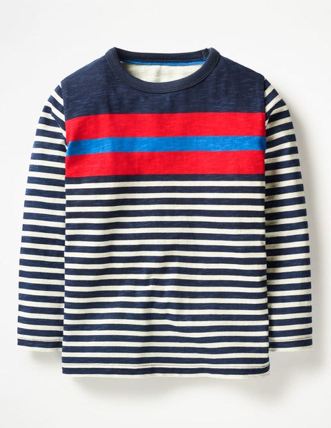 Stripy T-Shirt - School Navy Multi Stripy T-Shirt - School Navy Multi