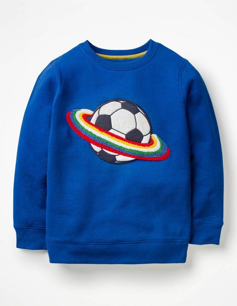 Bouclé Graphic Sweatshirt - Orion Blue Space Football Bouclé Graphic Sweatshirt - Orion Blue Space Football