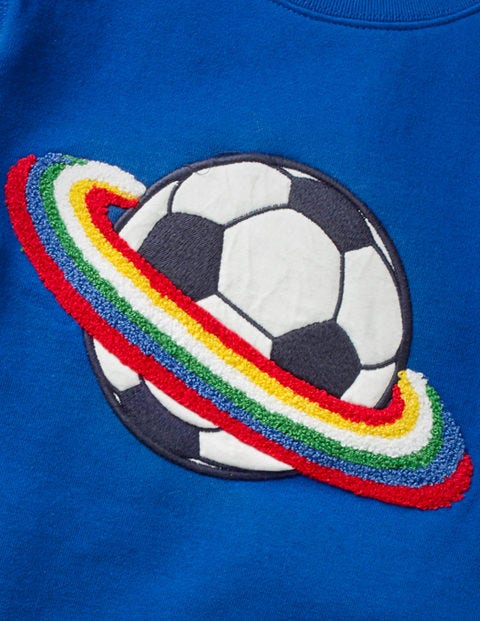 Bouclé Graphic Sweatshirt - Orion Blue Space Football Bouclé Graphic Sweatshirt - Orion Blue Space Football