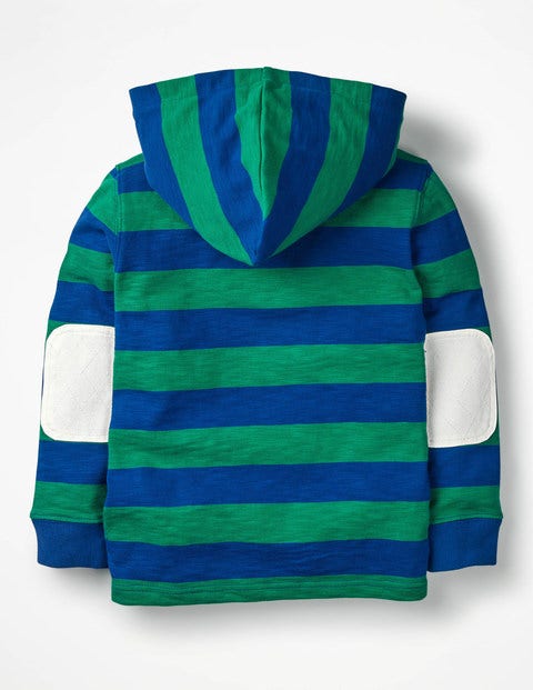 Hooded Rugby Shirt - Watercress Green/Orion Blue Hooded Rugby Shirt - Watercress Green/Orion Blue