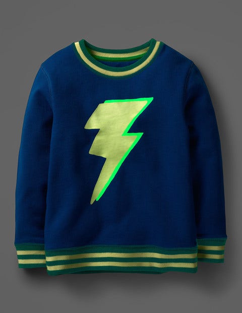 Fun Sweatshirt - Daphne Blue Lightning Bolt Fun Sweatshirt - Daphne Blue Lightning Bolt