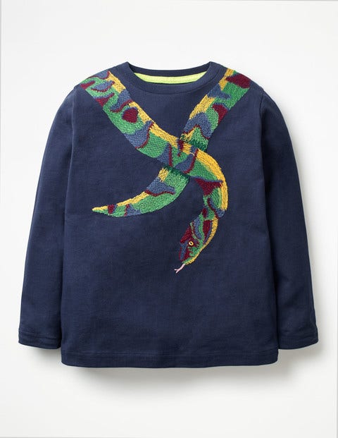 Wild Superstitch T-Shirt - School Navy Snake Wild Superstitch T-Shirt - School Navy Snake