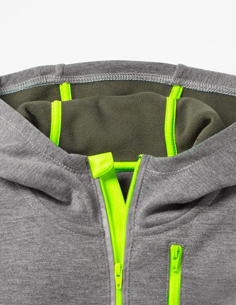 Active Zip-Up Hoodie - Grey Marl Active Zip-Up Hoodie - Grey Marl