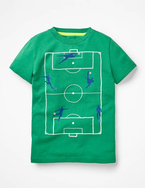 Sporty Graphic T-Shirt - Watercress Green Football Sporty Graphic T-Shirt - Watercress Green Football