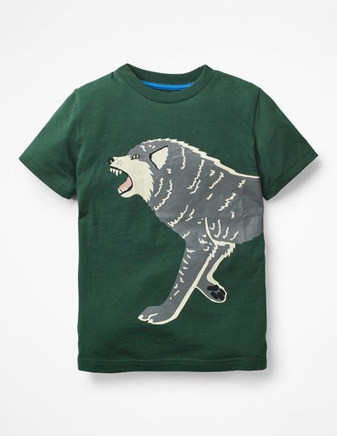 Glow-In-The-Dark T-Shirt - Scots Pine Green Wolf Glow-In-The-Dark T-Shirt - Scots Pine Green Wolf