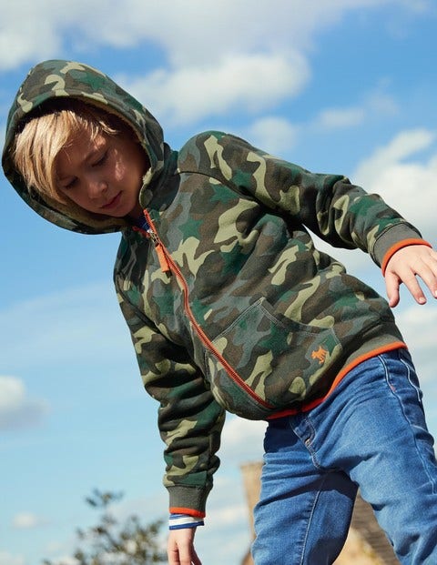 Raglan Shaggy Hoodie - Khaki Camo Star Raglan Shaggy Hoodie - Khaki Camo Star