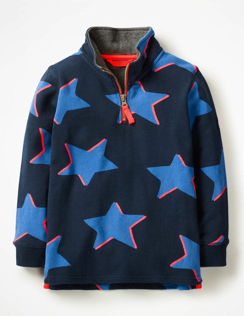 Half-Zip Sweatshirt - School Navy Shadow Star Half-Zip Sweatshirt - School Navy Shadow Star