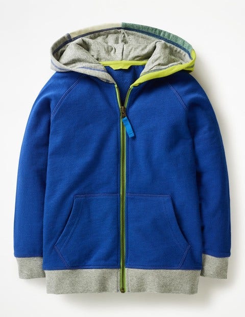 Patchwork Hooded Zip-Through - Orion Blue Patchwork Hooded Zip-Through - Orion Blue