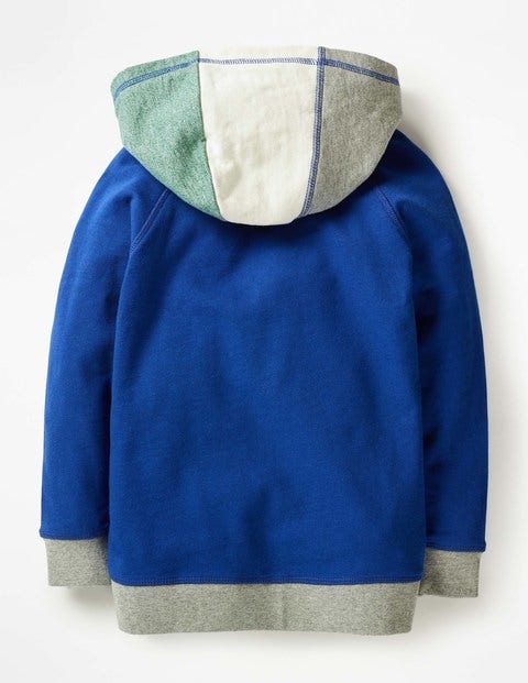 Patchwork Hooded Zip-Through - Orion Blue Patchwork Hooded Zip-Through - Orion Blue