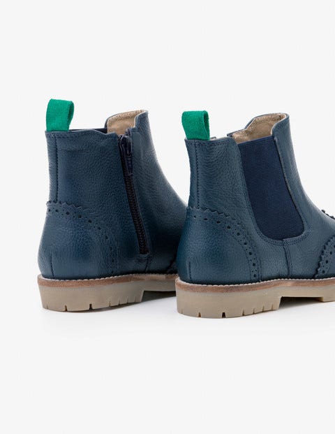 Leather Chelsea Boots - Navy Leather Chelsea Boots - Navy