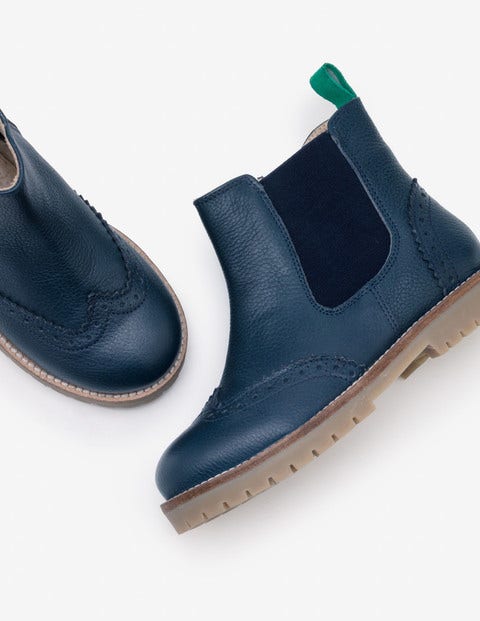 Leather Chelsea Boots - Navy Leather Chelsea Boots - Navy