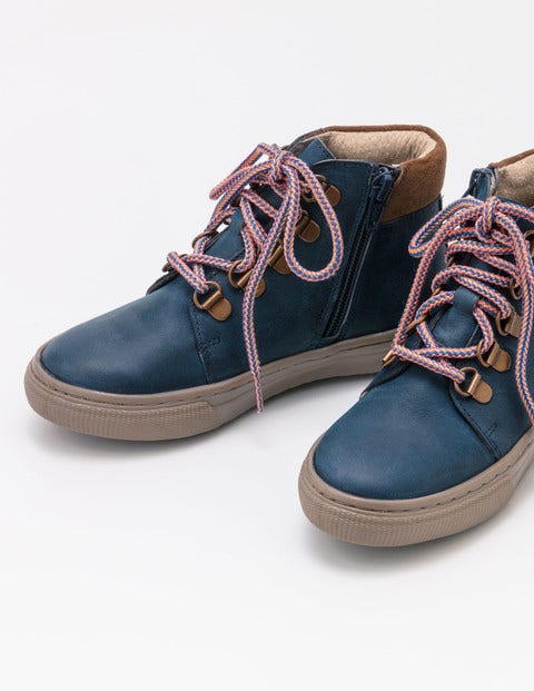 Leather Lace Up Boots - Robot Blue Leather Lace Up Boots - Robot Blue