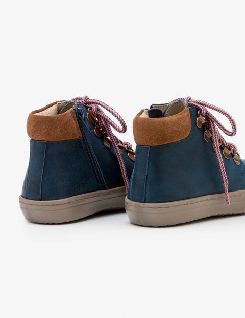 Leather Lace Up Boots - Robot Blue Leather Lace Up Boots - Robot Blue