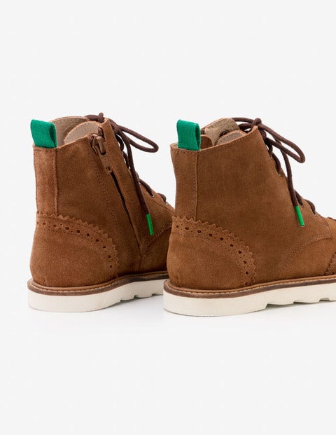Suede Lace Up Boots - Chestnut Brown Suede Lace Up Boots - Chestnut Brown