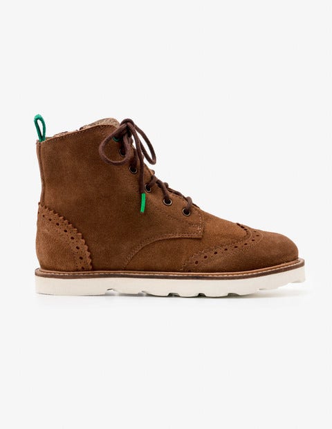 Suede Lace Up Boots - Chestnut Brown Suede Lace Up Boots - Chestnut Brown