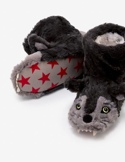 Wolf Slipper Boots - Mid Grey Wolf Slipper Boots - Mid Grey
