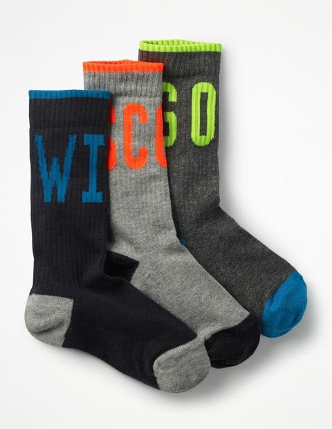 3 Pack Ribbed Socks - Multi 3 Pack Ribbed Socks - Multi