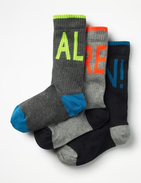 3 Pack Ribbed Socks - Multi 3 Pack Ribbed Socks - Multi